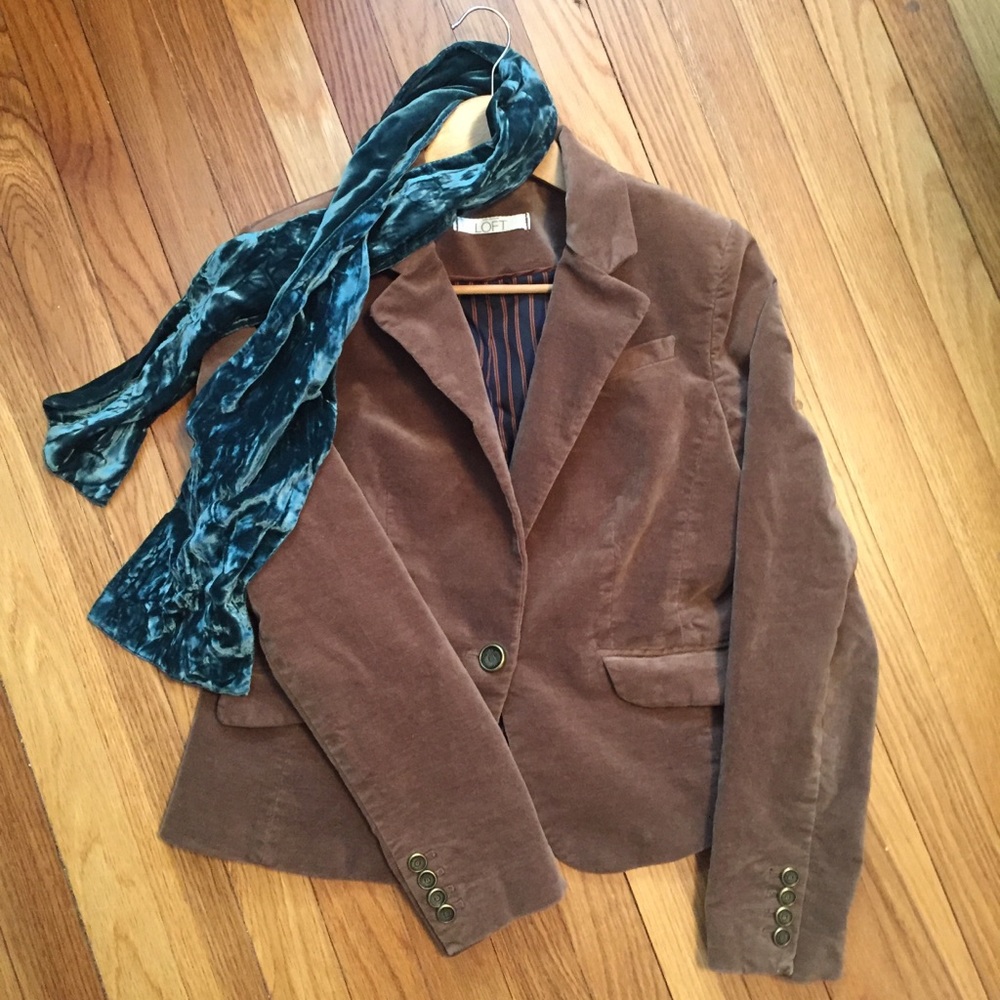 Brown Velveteen Loft Academy Blazer 6